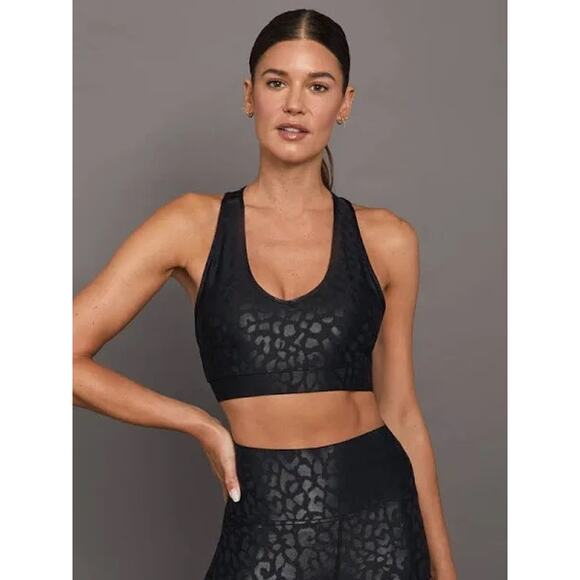 $90 Carbon38 Action Bra 2.0 In Leopard Takara Shine Size XS